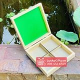  Hộp gỗ đựng 4 bánh trung thu 2025 lục kỳ - LuckyGifts 