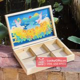  Hộp gỗ đựng 6 bánh trung thu 2025 thu cúc - LuckyGifts 
