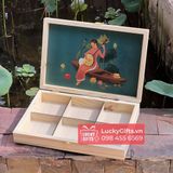  Hộp gỗ đựng 6 bánh trung thu 2025 cầm sắc - LuckyGifts 