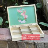  Hộp gỗ đựng 6 bánh trung thu 2025 hồng yến - LuckyGifts 