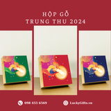  Hộp gỗ đựng bánh trung thu thỏ ngọc đón trăng in uv cao cấp 
