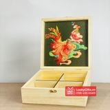  Hộp gỗ đựng 4 bánh trung thu 2025 phối giấy in màu lucky gifts 