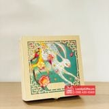  Hộp gỗ đựng 4 bánh trung thu 2025 phối giấy in màu lucky gifts 