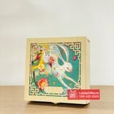  Hộp gỗ đựng 4 bánh trung thu 2025 phối giấy in màu lucky gifts 