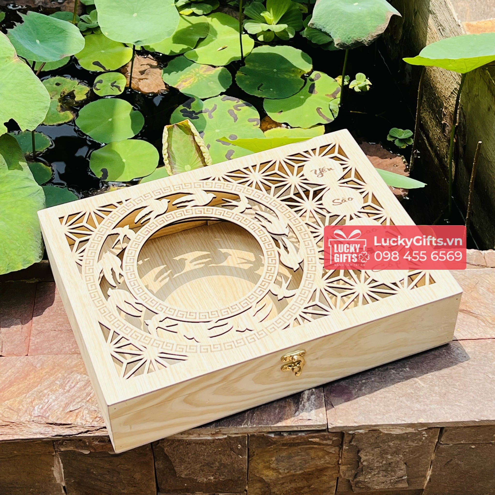 Hộp gỗ đựng yến sào cao cấp hoàn yến - LuckyGifts