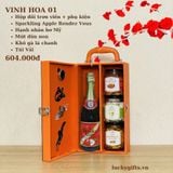  Hộp quà Tết Vinh Hoa 01 – Hộp đôi thanh lịch, quà Tết không cồn dễ tặng | LuckyGifts 