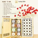  Hộp quà Tết Như Ý 09 – Hộp gỗ cao cấp 9 món dinh dưỡng | LuckyGifts 
