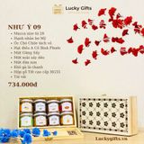  Hộp quà Tết Như Ý 09 – Hộp gỗ cao cấp 9 món dinh dưỡng | LuckyGifts 