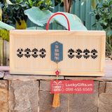  Hộp gỗ thông đựng quà Tết 2026 mộc cúc - LuckyGifts 