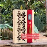  Hộp gỗ thông đựng quà Tết 2026 tứ cúc - LuckyGifts 