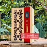  Hộp gỗ thông đựng quà Tết 2026 tứ cúc - LuckyGifts 