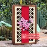  Hộp gỗ thông đựng quà Tết 2026 mây đào- LuckyGifts 