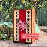  Hộp gỗ thông đựng quà Tết 2026 mây đào- LuckyGifts 