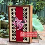  Hộp gỗ thông đựng quà Tết 2026 mây đào- LuckyGifts 