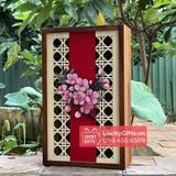  Hộp gỗ thông đựng quà Tết 2026 mây đào- LuckyGifts 