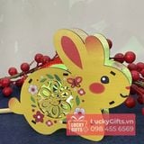  Lồng Đèn Gỗ Thỏ Hoa Cho Bé Gái – Có LED, Nhạc & Tô Màu – LuckyGifts.vn 
