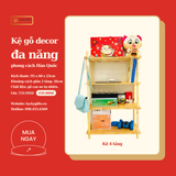  Kệ gỗ decor 2-3-4-5 tầng, kệ đa năng lắp ráp đơn giản phong cách hàn quốc, Kệ gỗ phòng ngủ, phòng khách, nhà bếp 