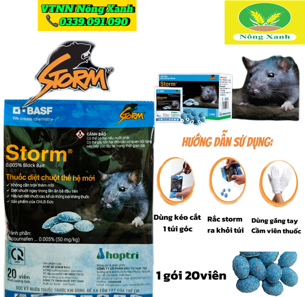  (gói 20 viên) Thuốc diệt chuột Storm - Thuốc chuột Storm 