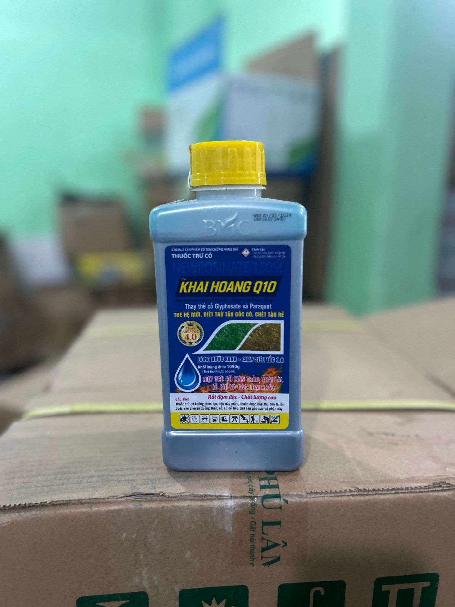  [Chính hãng  ]  Thuốc trừ cỏ Khai Hoang Q10 Newfosinate 150SL - Thuốc trừ cỏ không chọn lọc, thế hệ mới, diệt cỏ mần trầu, cỏ tranh, cỏ ống, cỏ lông gà 