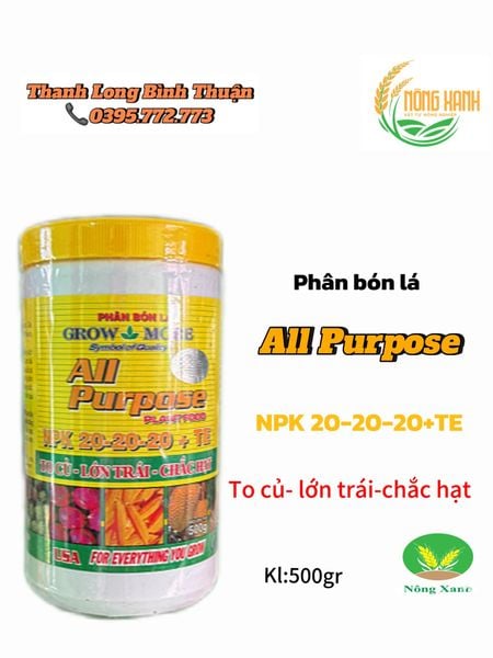  NPK 20-20-20 Growmore  500g - Giúp Cây Tăng Trưởng Đột Biến 