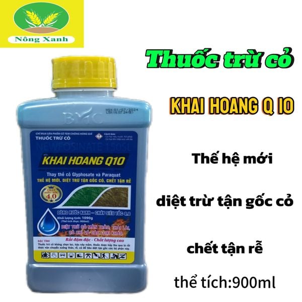  [Chính hãng  ]  Thuốc trừ cỏ Khai Hoang Q10 Newfosinate 150SL - Thuốc trừ cỏ không chọn lọc, thế hệ mới, diệt cỏ mần trầu, cỏ tranh, cỏ ống, cỏ lông gà 