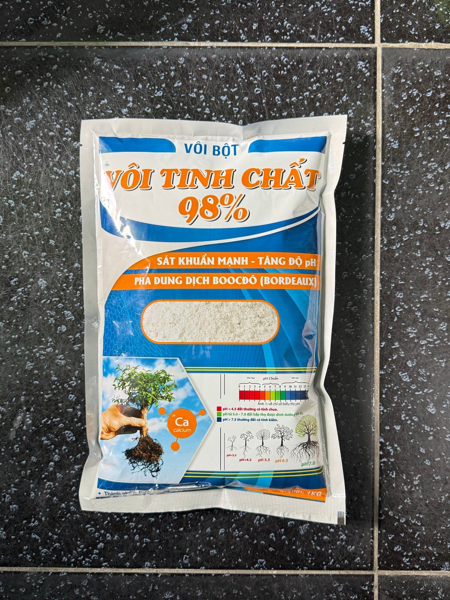  1kg Vôi bột - vôi nông nghiệp cải tạo đất trồng 1kg 