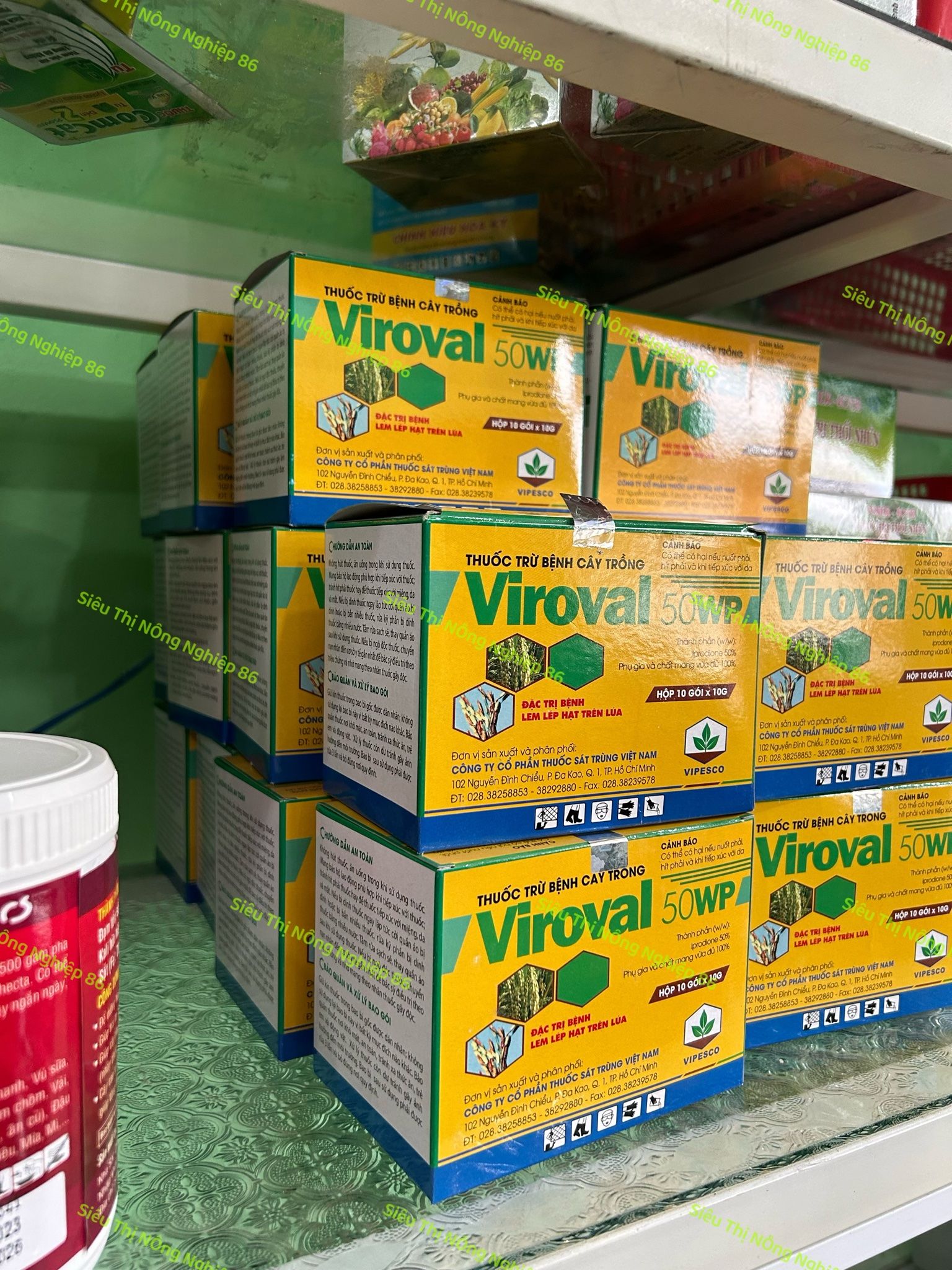  Viroval 50wp Đặc trị nấm bồ hóng thanh long, lem lép hạt lúa 