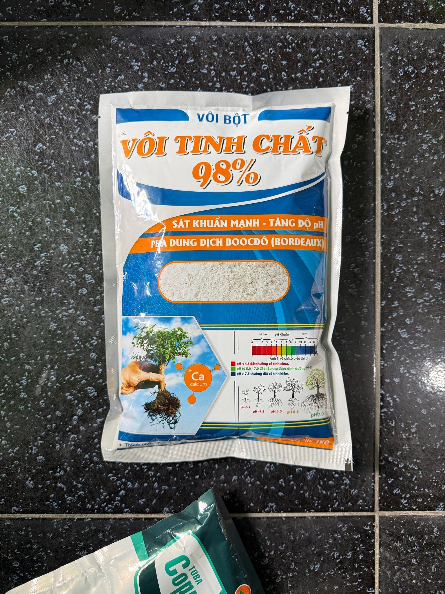  1kg Vôi bột - vôi nông nghiệp cải tạo đất trồng 1kg 