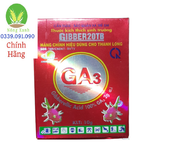  GA3 kích thích sinh trưởng cây trồng Gibber 20T - GA3 - 10gr - hỗ trợ cây thúc đẩy nhanh 