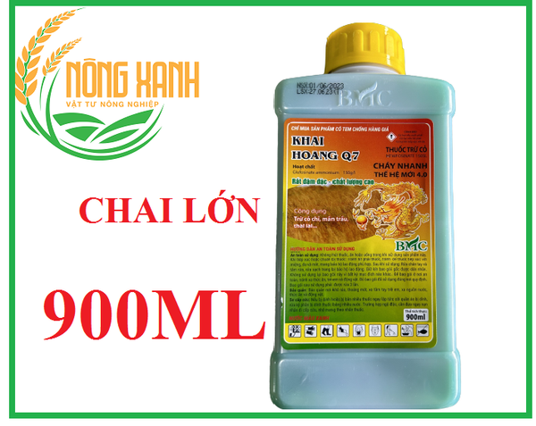  Thuốc Trừ Cỏ Khai Hoang Q7- Chai 900ml - CHÍNH HÃNG CÓ TEM 