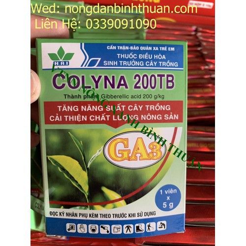  Ga3 200TB chuyên dùng cho thanh long, và cây rau - colyna 200TB 