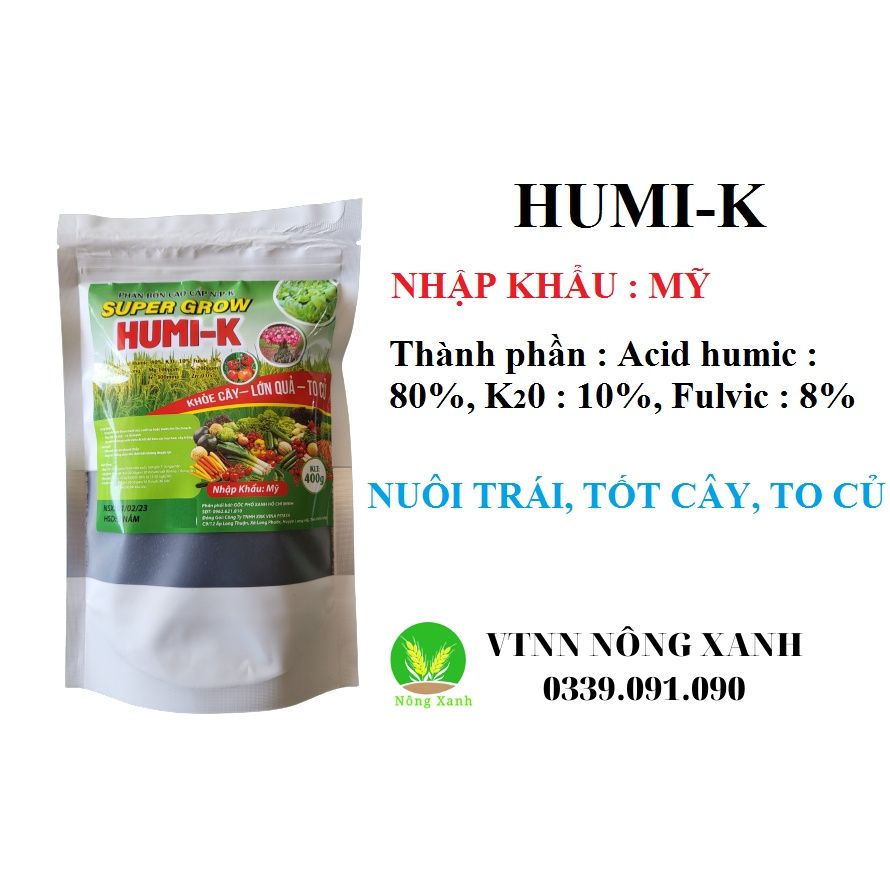  Humi - K , Humic tan hoàn toàn trong nước Nhập khẩu từ mỹ - humi k 400gr 