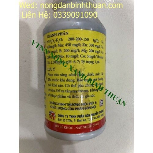  Phân bón lá Cao cấp, đậm đặc B1 HVP chai 100ml 