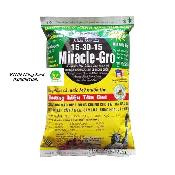  Phân bón lá Miracle Gro 15-30-15 Gói 1kg 