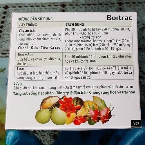  Phân Bón Tăng Đậu Qủa, Bortrac Phân bón lá Chống rụng hoa & Trái non 