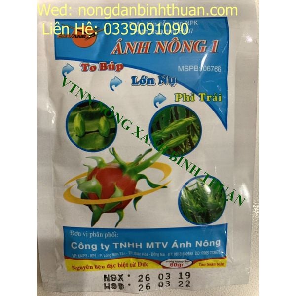  Ánh Nông 1 -  KÉO TAI , MẬP NỤ Phân bón lá chuyên dùng cho thanh long 