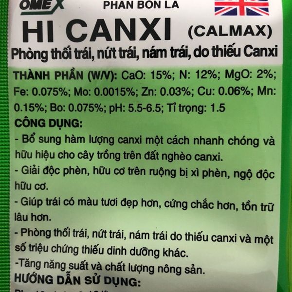  Phân Bón Lá Hi canxi - Canxi nhập khẩu 