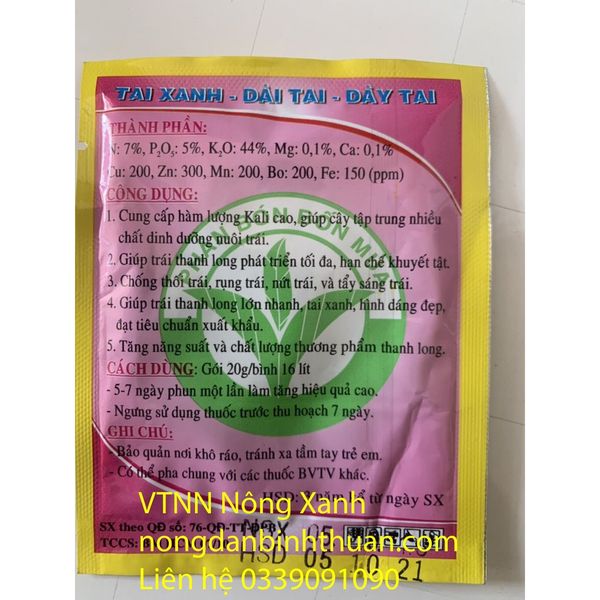  Lớn trái - KÉO TAI thanh long  Bm 10 Không Gây Lem Trái 