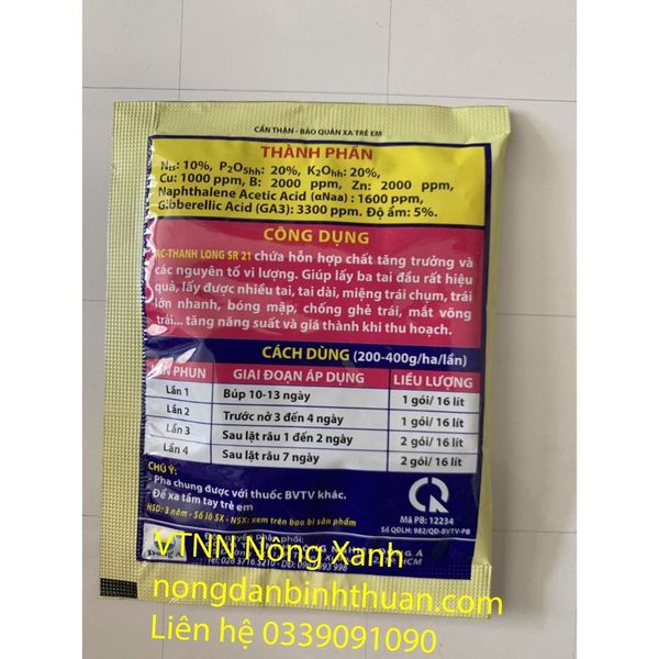  Thuốc Lấy Ba Tai Đầu Siêu Đẹp Công ty Hóa Sinh Á Châu CHUYÊN DÙNG CHO TRÁI THANH LONG 