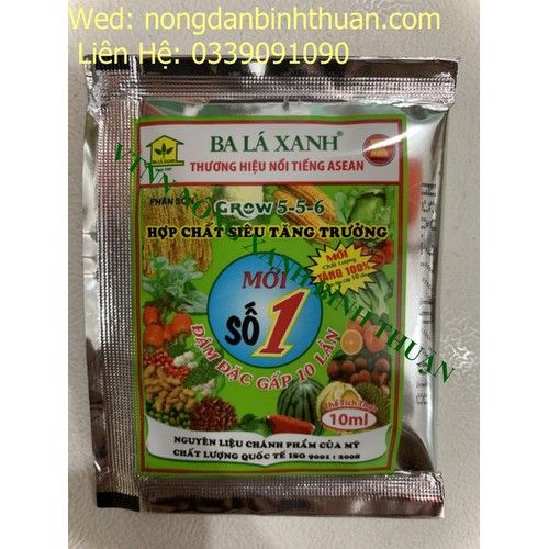  Bộ 5 gói phân bón BA LÁ XANH SỐ 1 – HỢP CHẤT TĂNG TRƯỞNG SỐ 1 CỦA MỸ 
