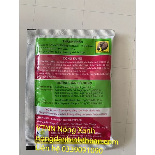  Phân bón lá Đầu Voi - Tai voi giúp To tai - Mập trái Thanh long - AC TAI VOI 206 