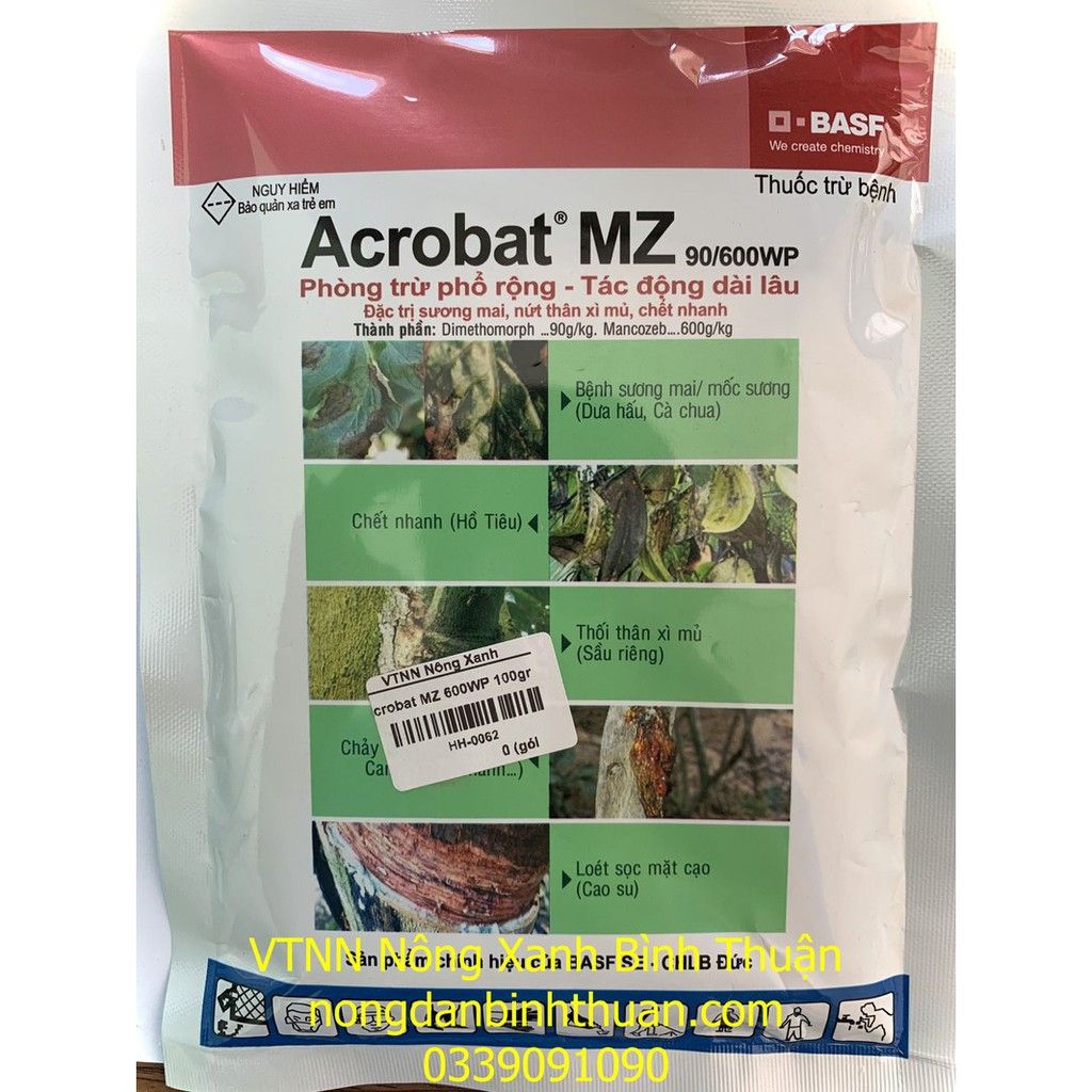  Cabrio Top và Acrobat MZ đặc trị đốm trắng thanh long (Nấm cặp trừ bệnh Thanh Long) 