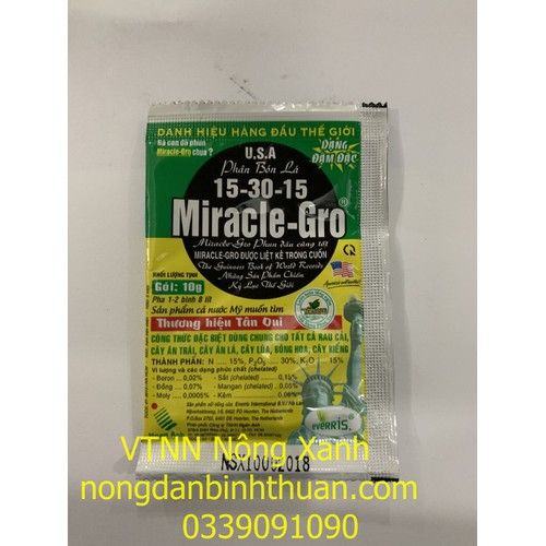  Miracle - Gro 15-30-15 Túi 10 gói - Mirac 10 gói 