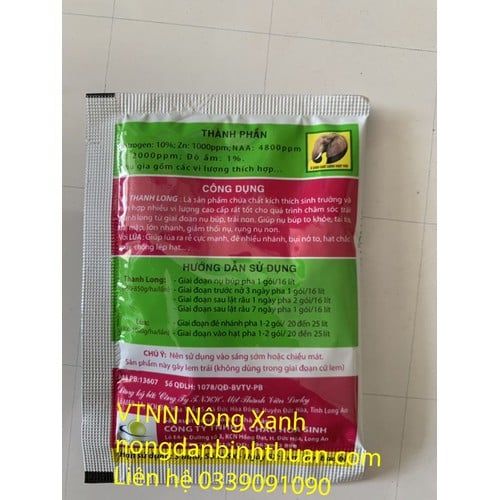  Bộ 5 gói - Phân bón lá Đầu Voi - Tai voi giúp To tai - Mập trái Thanh long - tai voi 5 gói 