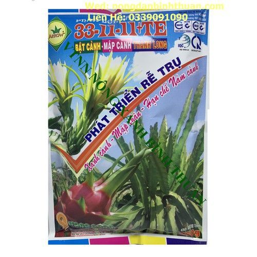  Phân bón 33 -11-11+TE Chuyên dùng cho thanh long 