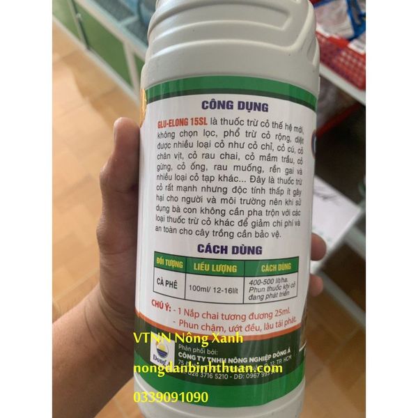  Thuốc trừ cỏ thế hệ mới GLU ELONG 15SL 