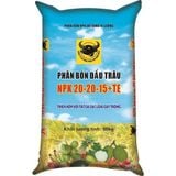  1KG Phân bón NPK Đầu Trâu 20-20-15 + TE (bán lẻ từ bao 50kg) cho hoa kiểng (hồng, mai, bon sai...), rau màu, cây ăn trái 