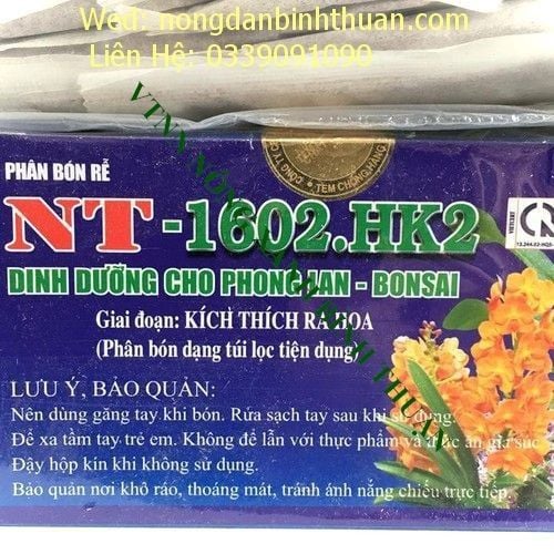 Hộp 20 túi phân bón chậm tan dạng túi lọc NT-1602 HK2 