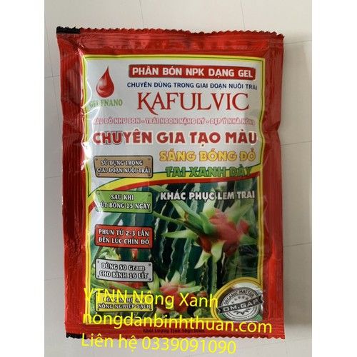  KAFULVIC - chuyên gia tạo màu trái thanh Long - Sáng bóng đỏ- tai xanh - khắc phục lem trái 