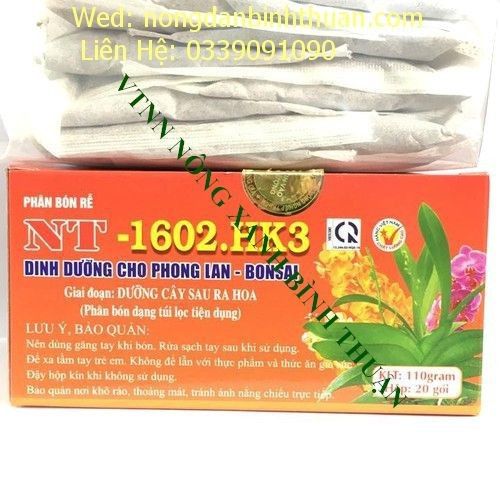  Phân bón rễ dạng túi lọc tiện dụng NT-1602.HK3 chuyên dùng cho phong lan 
